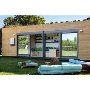 Bungalow en bois maison de luxe préfabriqué préfabriqué extérieur Mobile modulaire Portable petit jardin plat Pack