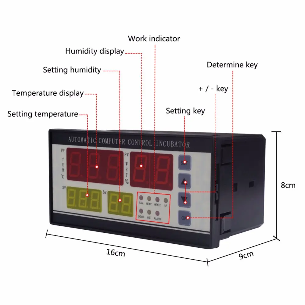 Portátil de alta calidad incubadora partes digital de temperatura huevo incubadora controlador para huevos