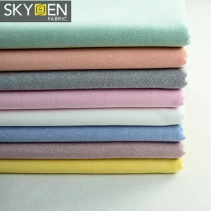 Skygen ราคาถูกขายส่งจำนวนมากเสื้อผ้าวัสดุผ้าฝ้าย100% 170 Gsm ผู้ชายเสื้ออเมริกันไอริช Oxford ผ้าฝ้าย