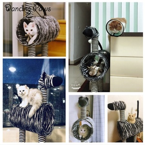 Rumah Kucing Zebra Gaya Kebun Binatang, Pohon Kucing, Tiang Garukan <span class=keywords><strong>Sisal</strong></span> untuk Kucing, Mainan - Product Image 3