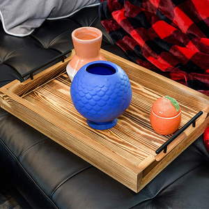 Plateau en bois bébé décoration affichage chocolat stockage alimentaire plateau de service en bois - Product Image 3