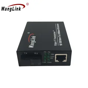 Wanglink 1310nm/1550nm Singlefiber 20Km Sc Poort 10/100Mbps Fiber Media Converter