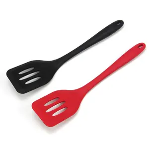 hot kitchen tools mini silicone cooking utensils one piece design slotted silicone turner