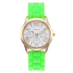 Montre en gel de silice de Genève, montre pour femmes de couleur bonbon, montre à quartz, montre de mode féminine - Product Image 4