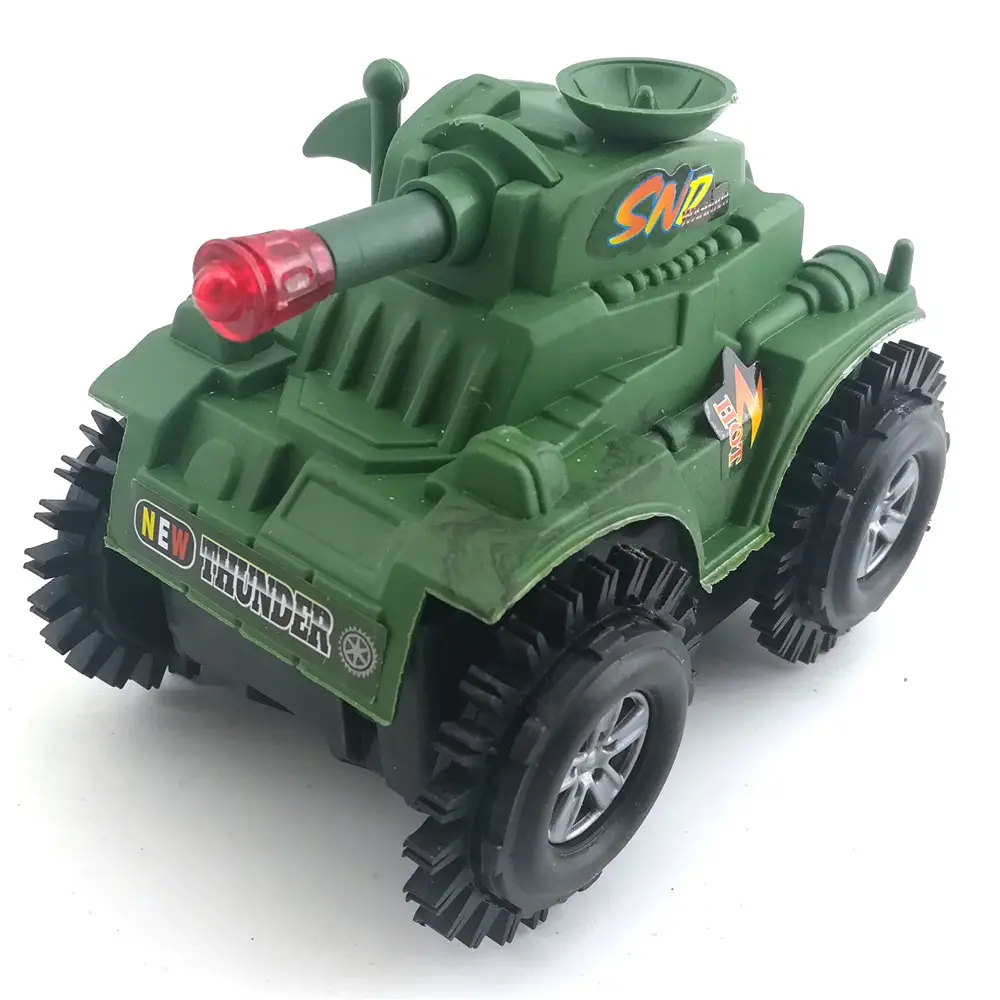 प्लास्टिक लड़का फ्लिप पर बारी इलेक्ट्रॉनिक बी/ओ बच्चों वाहन कार खिलौना