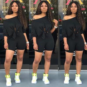 All'ingrosso estate Short riflettente <span class=keywords><strong>Sexy</strong></span> Trendy al Neon due pezzi Set per <span class=keywords><strong>abbigliamento</strong></span> <span class=keywords><strong>donna</strong></span> Short Set Drop Shipping - Product Image 4
