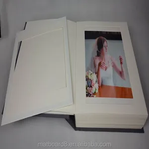 2014 baru desain buatan tangan murah hard cover album foto pernikahan \ pemegang foto 