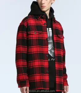 Nuovo stile OEM di fabbrica uomo cappotto di lana di CONTROLLO cappotto di inverno con il cappuccio