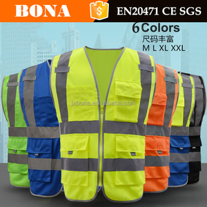 เสื้อกั๊กสะท้อนแสง <span class=keywords><strong>EN20471</strong></span>และมาตรฐาน CE เสื้อสะท้อนแสงเสื้อสะท้อนแสงมีกระเป๋าโลโก้ตามสั่ง - Product Image 5