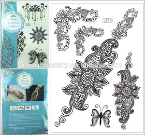 Hot encaje negro papel de tatuaje <span class=keywords><strong>temporal</strong></span> producto del sexo Body Art verano estilo <span class=keywords><strong>Tattoo</strong></span> Flash j014 - Product Image 1