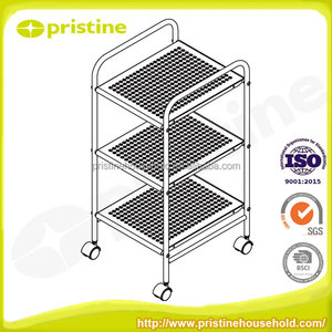 Shopee OEM 3 niveaux métal maison organisateur support moderne en acier Tube ménage stockage meubles de Taiwan fabricant - Product Image 4