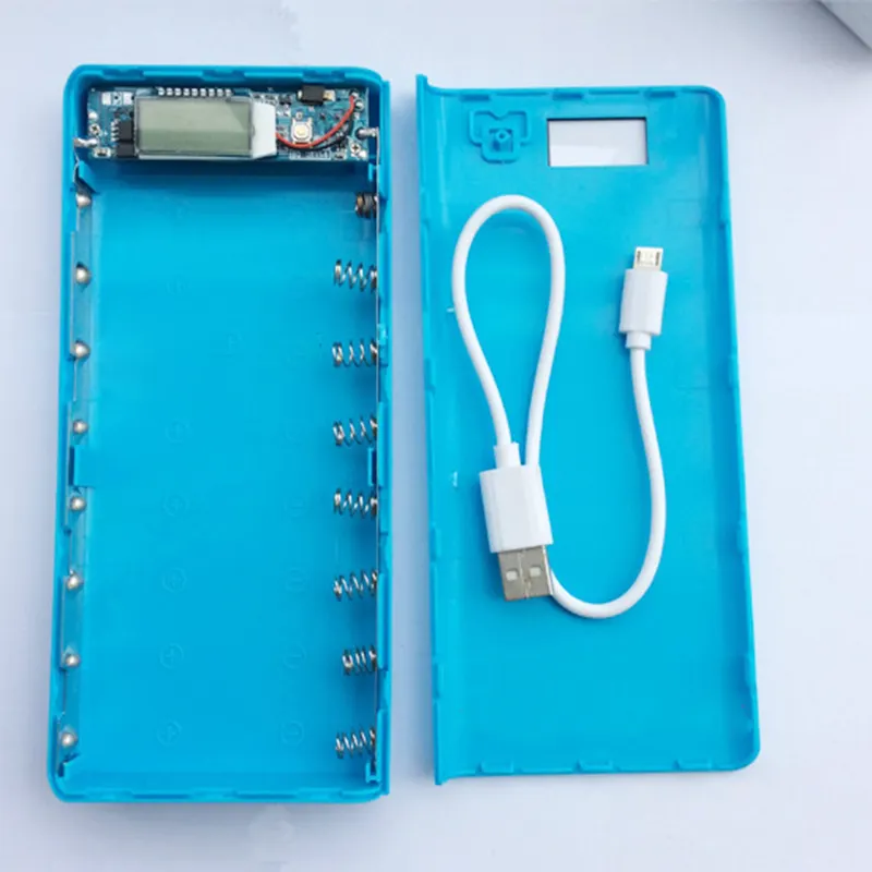 8S 18650 de banco móvil de la energía Kits DIY asamblea batería caso de Shell + 5V 1A 2A cargador placa de circuito módulo