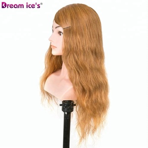 Tête de mannequin de cosmétologie, buste, <span class=keywords><strong>plateforme</strong></span> d'épaule pour la formation et la pratique avec des cheveux humains à 100%, modèle de coupe de cheveux féminin - Product Image 4
