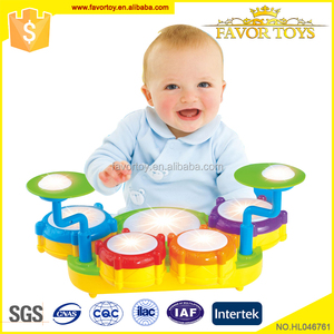 Electrónica B/O instrumentos musicales de juguete niños coloridos pequeño <span class=keywords><strong>tambor</strong></span> plástico con flash de luz - Product Image 1
