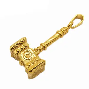 Olivia Viking Jewelry Gold Mjolnir Thor的锤子吊坠