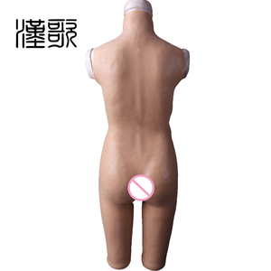 Crossdresser réaliste en silicone une pièce serré complet body forme de poitrine - Product Image 6