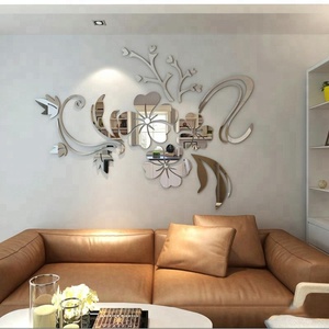 Autocollant <span class=keywords><strong>mural</strong></span> en acrylique 3D personnalisé avec un design de fleurs amovibles en acrylique pour le salon - Product Image 3