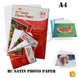 CUYI RC ROUGH CETIM a4 tamanho de papel lustroso da foto do inkjet 260GSM A4 /3R/4R/5R