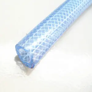 transparent fiber reinforcement pvc braided hose pipe plastic flexible pipe