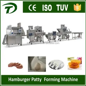 Máquina de hacer pastel de fabricante de hamburguesa hamburguesa de pollo línea de proceso