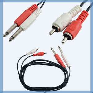 5ft <span class=keywords><strong>3</strong></span>.5mm Jack a 2 RCA de Audio Estéreo aux cable de encargo - Product Image 1
