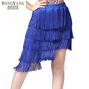 TONGYANG-falda con borlas para mujer, falda de baile latino, Salsa, <span class=keywords><strong>Cha</strong></span>, Rumba, Samba, salón de baile <span class=keywords><strong>Tango</strong></span>, bailarina - Product Image 6
