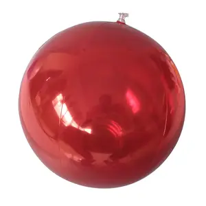 inflatable beach ball transparent red