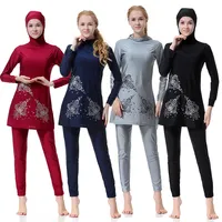 2019 nieuwe collectie volledige dekking zeer elastische moslim zwemmen kostuum voor islamitische vrouwen