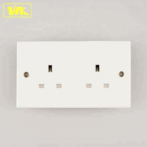 Toma de corriente de pared eléctrica de doble banda, WK, borde cuadrado, 13A - Product Image 2