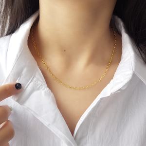 A075A السائبة الجملة 18K الذهب سلسلة المختنق 925 فضة سلسلة قلادة - Product Image 5
