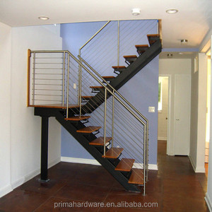 Escalera de acero galvanizado de interior/Diseño de <span class=keywords><strong>pilar</strong></span> de escalera de <span class=keywords><strong>madera</strong></span> - Product Image 4