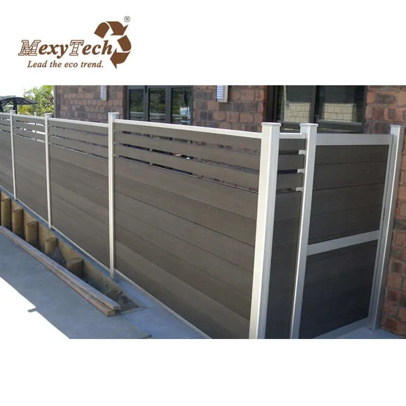 2020 new design trellis front yard composite wood fence