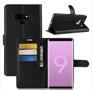 Werks lieferant heißer Verkauf faltbarer Stand Brieftasche Fall für Samsung Galaxy Note 9 Leder Flip Cover für Galaxy Note 8