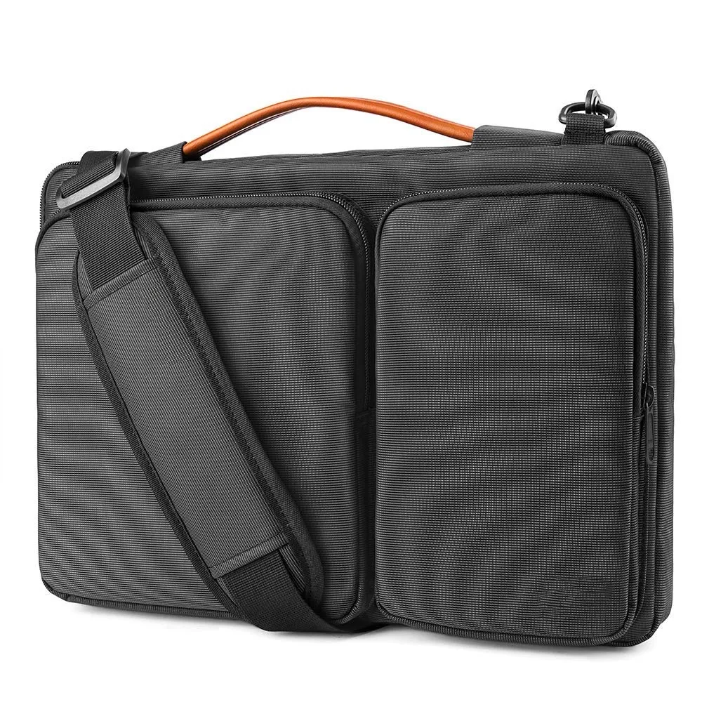 Black Protection Pockets Laptop Shoulder Bag Laptop Bag mit Handle Laptop Briefcase 12 13 14 15 15.6 17 Inches Business Bags