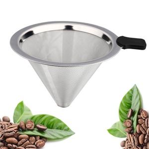 Sin papel verter sobre cafetera, 18 \ 8 (304) acero inoxidable reutilizable goteo cono Filtro de café, sola taza cafetera - Product Image 4