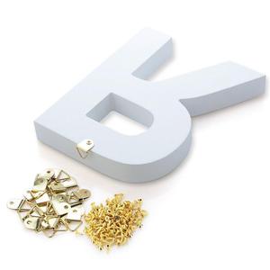 Lettres murales suspendues en <span class=keywords><strong>bois</strong></span> et lettres murales décoratives blanches pour la <span class=keywords><strong>chambre</strong></span> d'enfant, la <span class=keywords><strong>chambre</strong></span> de bébé, le nom du bébé et la décoration de la <span class=keywords><strong>chambre</strong></span> des filles - Product Image 4