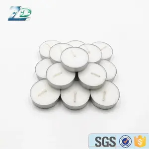 Prezzi di fabbrica Set di 50 candele in cera di paraffina leggera per tè di pasqua a buon mercato in alluminio