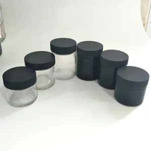 Custom Logo Jars Smell Proof Containers Smell Proof Jars Glass Flower Packaging Child Resistant Glass Jar