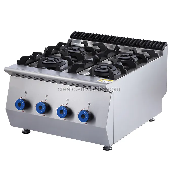 Counter table top 4/6 burners LPG gas range