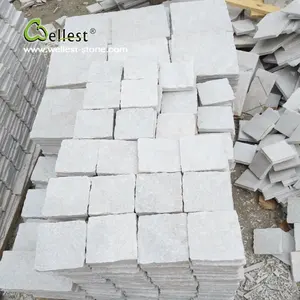 Cubo <span class=keywords><strong>de</strong></span> Cuarcita Blanca <span class=keywords><strong>Cristal</strong></span> para Pavimentos <span class=keywords><strong>de</strong></span> Jardín y Patio - Product Image 1