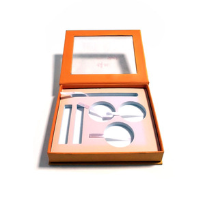 Premium cardboard cosmetic gift set packaging box with foam insert