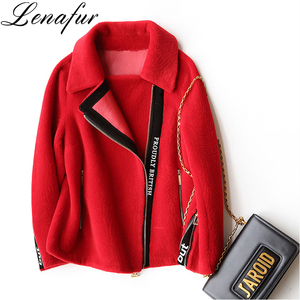 chicas calientes corta <span class=keywords><strong>calle</strong></span> moda Camel negro rojo azul marino verde piel del cordero Shearling chaqueta de Bombardero CAPA - Product Image 4