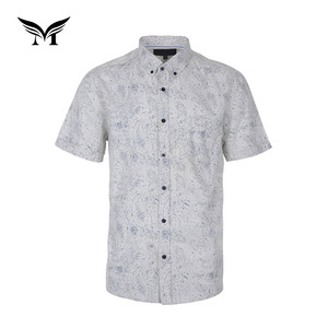 เสื้อเชิ้ตผู้ชายลายดอกไม้สไตล์ฮาวายแบบยุโรปสั่งตัดพิเศษ ผ้าฝ้ายอียิปต์พิมพ์ลายเพสลีย์ - Product Image 1