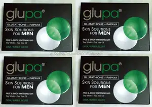 4 Glupa Glutathione पपीता त्वचा Whitening साबुन के लिए पुरुषों 100g प्रत्येक