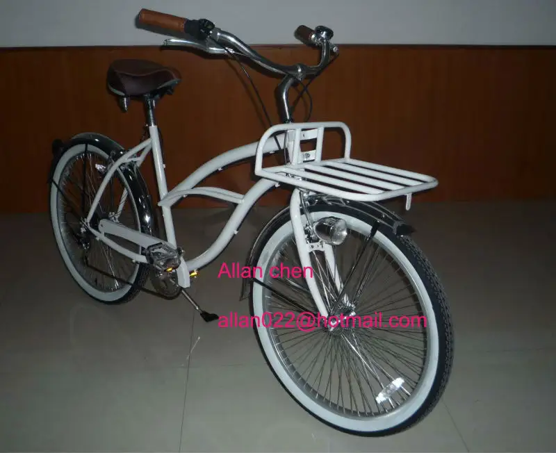 26 polegadas barato cruzador da praia de bicicleta cruzador da praia com frente transportadora especializada populares meninas praia cruiser bicicleta bicicleta da cidade