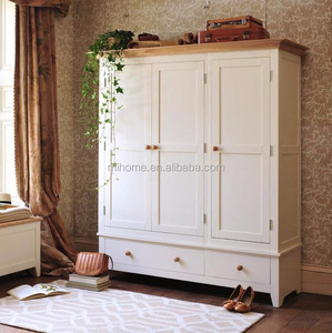 3 Doors 2 Drawers <strong>Pine</strong> <strong>Solid</strong> Wood <strong>Wardrobe</strong> - Product Image 2