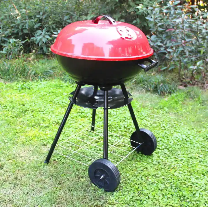 Bbq kettle Grill Charcoal camping outdoor Portable Small BackYard Picnic  Red NEW