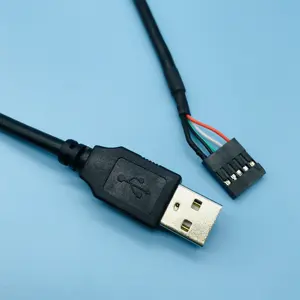 USBオスケーブルから5ピンデュポンコネクタ