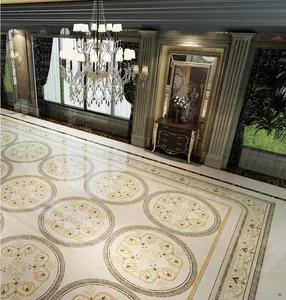 Hot sale custom pattern luxury carpet tile crystal polished porcelain ceramic floor tile Hotel Lobby Great Hall decoration tile