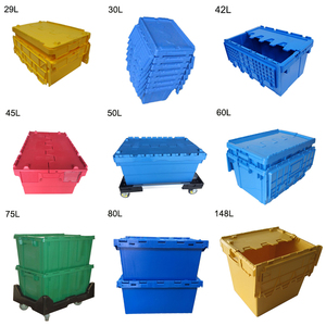 Joignez les caisses en <span class=keywords><strong>plastique</strong></span> empilables de récipient d'alc de 70 <span class=keywords><strong>litres</strong></span> déplaçant des boîtes fourre-tout de stockage pour la société de déménagement - Product Image 4